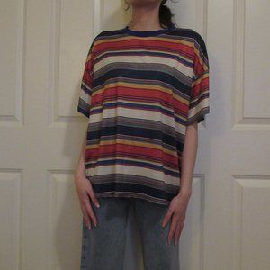 Retro Multi-Colored Stripe Tee